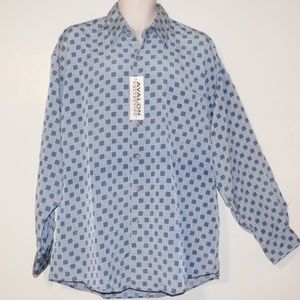 Avalon Shirt L Mens Blue Button Long Sleeve  NWT